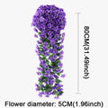 90/80CM Artificial Violet Hanging Flower Vines Plastic Fake Flowers Wall Decor Plants Garland for Wedding Home Garden Decoration