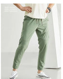Ice Silk Sports Pants Leisure Sports Summer Running Fitness Pants Light and Thin Elastic Quick Drying Jogging Crop Pants