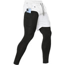 Men's Sport Pants 2 in1 Training Athletic Tracksuits Sportswear Workout Male Jogging Trousers Gym Fitness Running Pants Men