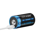 CITYORK 1.5V D Size Battery USB Rechargeable Li-ion Batteries D Lipo R20 LR20 Battery for Gas Stove RC Camera Drone Accessories