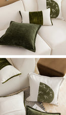 30x50/45x45cm Green Bamboo Throw Pillowcover Chinese Style National Styl Cushion Cover Embroidery Splicing Decoration Pillowcaer