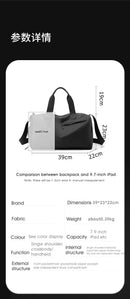 Solid Fitness Bags Zipper Large Capacity Oxford Travel Bags  Thickened Fabric High Capacity Waterproof Luggage Sports Bags
