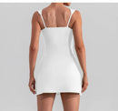 Fitness Suits Yoga Jumpsuits with Chest Pads Tennis Running Short Skirts Sportswear for Women Gym Sports Sets Workout Bodysuits