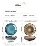 9-inch Irregular Ceramic Dishes Vintage Pasta Dish Ceramic Dishes Household Salad Plate Kitchen Soup Plate Ceramic Dishes