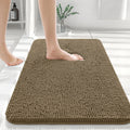 HAPIHAPPY New Chenille Bathroom Rug Mat Extra Soft Thick Absorbent Shaggy Bath Mats Non-Slip Machine Wash Dry Plush Bath Rugs
