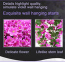 90/80CM Artificial Violet Hanging Flower Vines Plastic Fake Flowers Wall Decor Plants Garland for Wedding Home Garden Decoration