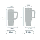 Tyeso Car Stainless Steel Thermal Bottles 30oz/40oz Vacuum Thermos Cup with Handle Straw Hiking Portable Water Bottle Coffee Cup