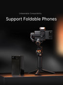 Hohem Official iSteady M7 Smartphone Stabilizer Ai Face Tracking 3-Axis Phone Gimbal Built-in Selfie Stick iPhone/Android Gimbal