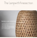 Simple Bamboo Woven Table Lamp Warm Bedroom Study Bedside Art Decorative Desktop Lighting