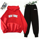 2025 New Women's Matching Set Hooded Sweatshirt and Jogger Pants Casual Streetwear Outfit Fall Winter Lounge Female Wear Hoodie