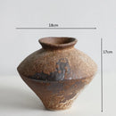 Ceramic Vase Coarse Ceramic Vase Flower Arrangement Retro Handmade Wabi Sabi Style Dry Flowers Zen Flower Arrangement