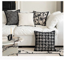 Black and White Retro Light Luxury Cushion Cover Chenille Jacquard Pillow Covers Decorative 2025 New Home Throw Pillow Case