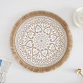 Round Placemat Table Non-Slip Jute Mats for Dining Table Decoration Accessories Kitchen Placemats Coffee Coasters Party Dinner
