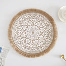 Round Placemat Table Non-Slip Jute Mats for Dining Table Decoration Accessories Kitchen Placemats Coffee Coasters Party Dinner
