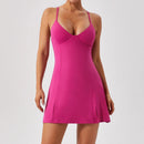 Fitness Suits Yoga Jumpsuits with Chest Pads Tennis Running Short Skirts Sportswear for Women Gym Sports Sets Workout Bodysuits