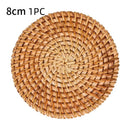 Handmade Rattan Table Mat Creative Placemat Heat Insulating Non-Slip Coaster for Dining Table Bowl Plate