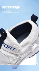 Lightweight Breathable Badminton Shoes Tennis Shoes for Men Women with Rotating Buckle Shock Absorption Non-Slip Sports Shoes