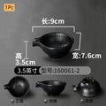 Modern Dinner Set Plates and Dishes Not Easily Broken Melamine Plate Black Cutlery Soy Sauce Dish Kitchen Hotel Tableware