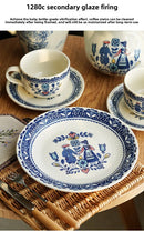 Vintage ceramic coffee cups and plates, English romantic dining plates, teapot cups and plates set, exquisite afternoon tea cups
