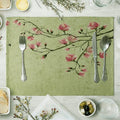 1PC Flower Individuales Placemat For Dining Table Coaster Plum Blossom Home Decoration Accessories Modern Mat Pad
