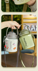 Stainless Steel Vacuum Flask, Outdoor Portable Keeps Cold and Heat, Thermal Bottles, Drinkware