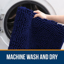 HAPIHAPPY New Chenille Bathroom Rug Mat Extra Soft Thick Absorbent Shaggy Bath Mats Non-Slip Machine Wash Dry Plush Bath Rugs