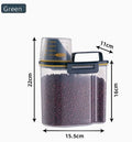 【Hot sales】1pc Rice And Grains Food Storage Canister With Measuring Cup, Kitchen Moisture-proof And Insect-proof Dust-proof