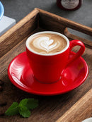 80ml Ceramic Coffee Cup and Saucer Espresso Cups Porcelain Afternoon Teacup Breakfast Milk Mug Cute Pottery Mugs Wholesale