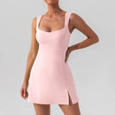 Fitness Suits Yoga Jumpsuits with Chest Pads Tennis Running Short Skirts Sportswear for Women Gym Sports Sets Workout Bodysuits