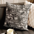 French Retro Waist Cushion Cover 45x45 Bow Embroidery Black and White Striped Throw Pillow Case Living Room Bed Sofa Home Decor