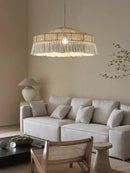 Nordic LED Chandelier Chandelier With Tassels For Bedroom Living Room Kitchen Shop Handmade Rustic Pendant Lamps