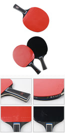 Table Tennis Racket Set with 5-ball Double Racket Beginner Training 2 Sets of Pen-hold and Backhand Racket