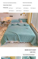 Home Textiles Flannel Blanket Air Conditioning Blanket Thin Spring Summer Fleece Blanket Office Nap  Blanket Multi-size Optional