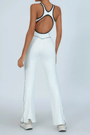 Women Jumpsuits Flare Pants Yoga Sets Workout Clothing Bodysuit with Pad Activewear