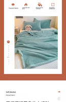 Home Textiles Flannel Blanket Air Conditioning Blanket Thin Spring Summer Fleece Blanket Office Nap  Blanket Multi-size Optional