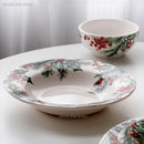 1PC Creative Kitchen Ceramic Plates Exquisite Christmas Tableware Steak Pasta Salad Plates High-quality Ceramic Dinner Plates
