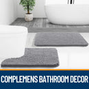 HAPIHAPPY New Chenille Bathroom Rug Mat Extra Soft Thick Absorbent Shaggy Bath Mats Non-Slip Machine Wash Dry Plush Bath Rugs