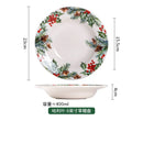 1PC Creative Kitchen Ceramic Plates Exquisite Christmas Tableware Steak Pasta Salad Plates High-quality Ceramic Dinner Plates