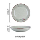 8inch Japanese Dessert Salad Dinner Plate Ceramics Pasta Cake Serving Dish Dipping Sauce Dishes Hand-painted Tableware