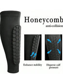 1Pcs Football Shin Guard Socks Sleeves with Foam,Calf Compression Sleeve Honeycomb Pads,Sports Legging & Soccer Equipment
