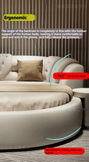 European Style Large Double Bed Round Modern Minimalist Princess Double Bed Luxury Human Camas De Dormitorio Bedroom Furniture