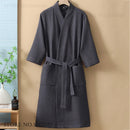 100% Cotton Kimono Bathrobe Gown Spring Autumn New Robe Home Dressing Gown Spring Autumn New Sleepwear Loungewear Negligee