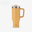 Tyeso Car Stainless Steel Thermal Bottles 30oz/40oz Vacuum Thermos Cup with Handle Straw Hiking Portable Water Bottle Coffee Cup