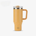 Tyeso Car Stainless Steel Thermal Bottles 30oz/40oz Vacuum Thermos Cup with Handle Straw Hiking Portable Water Bottle Coffee Cup