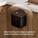 3.2 Gallon Large Compost Bin with Lid, Under Sink Hanging Trash Can, Odor Proof Waste Cabinet for Kitchen Office Bathroom
