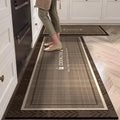 Kitchen Carpet Waterproof Floor Mat Pvc Leather Oil-proof Foot Mats Non-slip Long Carpets British Style Home Decor Rugs 주방러그