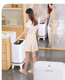 Luxury Bathroom Trash Can Anti Odor Litter Bins with Lid Large Capacity Trash Can Cleaning Kitchen Wastebasket Bathroom Supplies