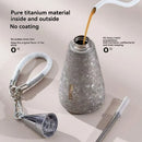 Pure Titanium Water Bottle Long Lasting Hot Thermos Luxury Fashion Thermal Bottles Thermo Liter Cold Mugs Insulated Coffee Cups