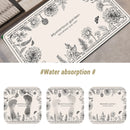 Retro Luxury Diotomite Bathroom Bath Mat Absorbent Foot Mat Quick Dry Non-Slip Shower Carpet Toilet Rugs Doormat Washable