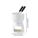 Ceramic Chocolate Fondue Pot Tea Light Porcelain Melting Pot Butter Warmer for Kitchen Candy Dessert Caramel Appliances